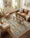 Seville Stripes Collection Area Rug -  Granada (Yellow) Rectangle Yellow  lifestyle 17
