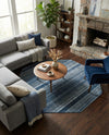Jewel Oasis Collection Area Rug - Sapphire (Blue) Octagon Blue  lifestyle 59