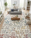 Meadow Breeze Collection Area Rug -  Sunbeam Rectangle Ivory  lifestyle 37