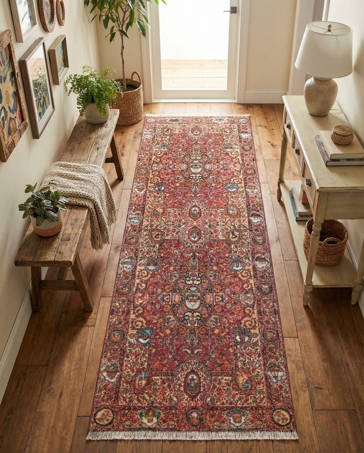 Bazaar Chic Collection Area Rug -  Khouribga Runner Rust Red  lifestyle 49
