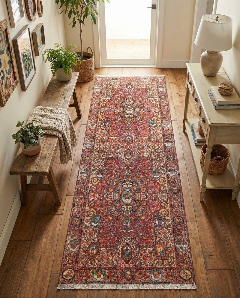 Bazaar Chic Collection Area Rug -  Khouribga Runner Rust Red  lifestyle 49