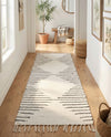 Thar Cotton Collection Area Rug - Jaisalmer (White) Runner White  lifestyle 55