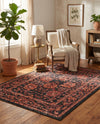 Geneva Terrace Collection Area Rug -  Lausanne Rectangle Black  lifestyle 45