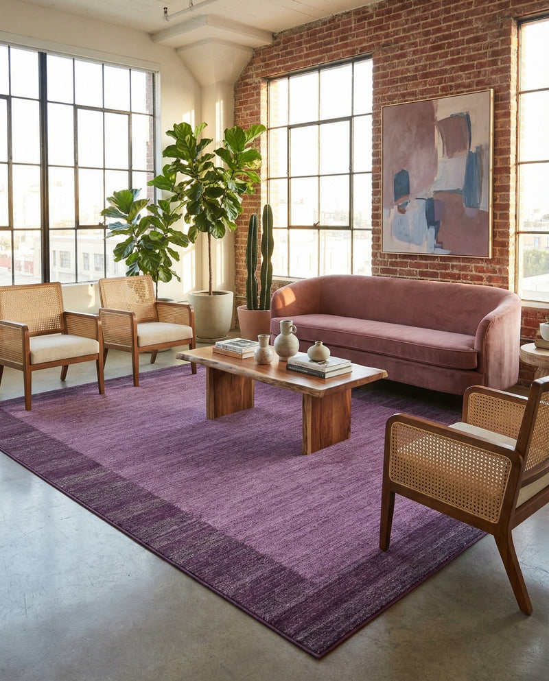 Studio Haven Collection Area Rug -  Conservatory (Violet) Rectangle Violet  lifestyle 19
