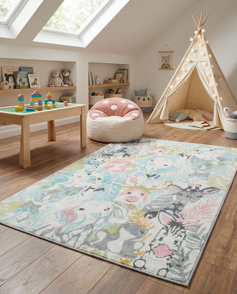 Wonder Tykes Collection Area Rug -  Splash Rectangle Multi  lifestyle 5
