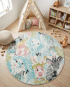 Wonder Tykes Collection Area Rug -  Splash Round Multi  lifestyle 46