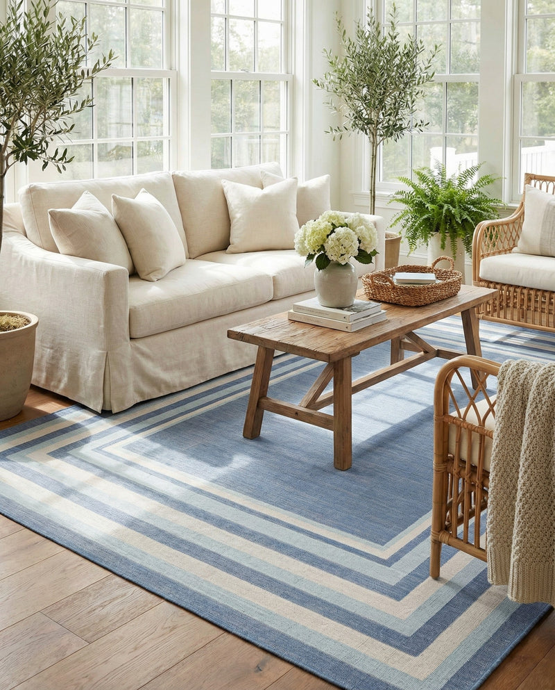 Lagoon Oasis Collection Area Rug -  Harbor Rectangle Blue  lifestyle 7