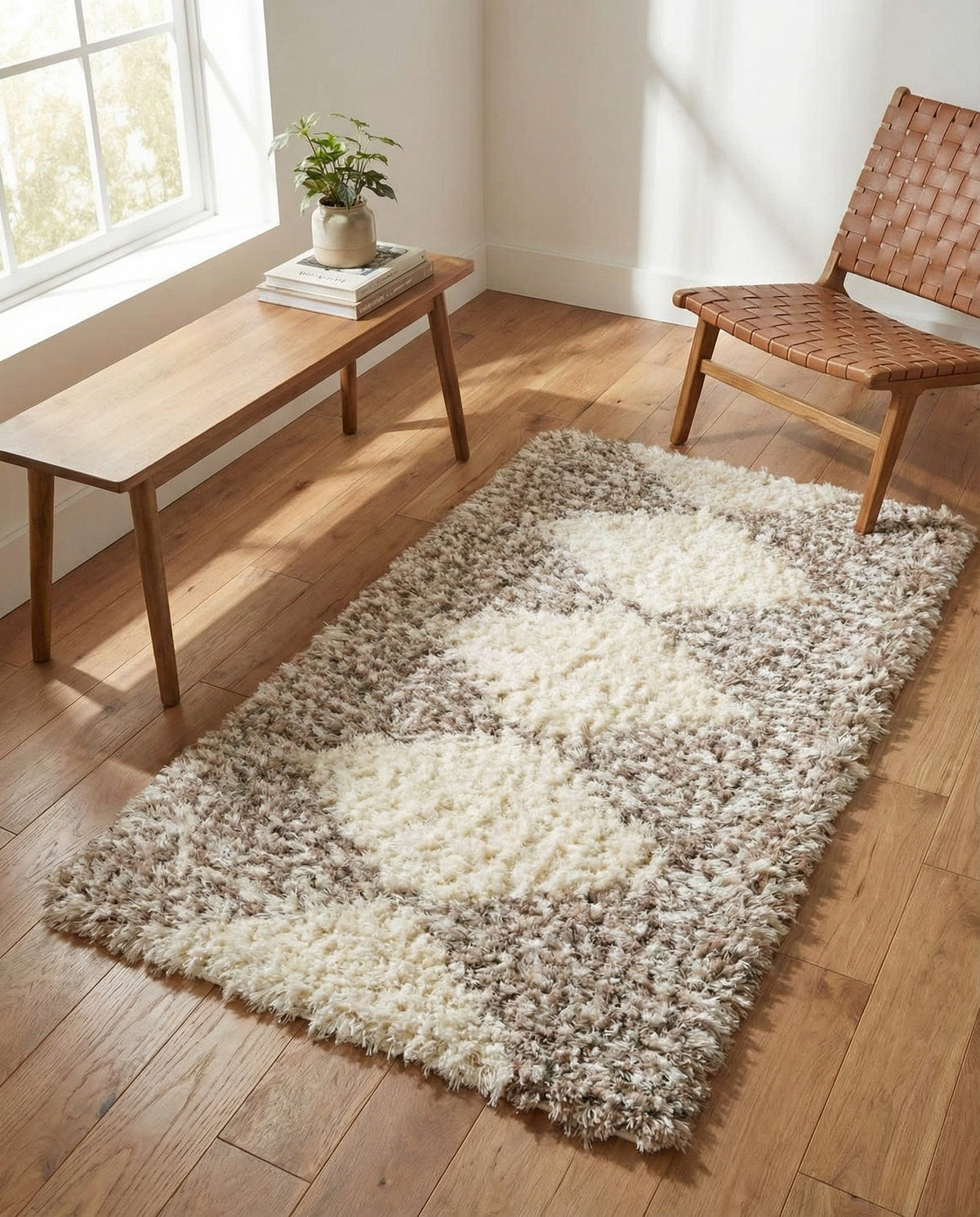 Eternal Plush Oasis Collection Area Rug -  Bliss Rectangle Pearl and Khaki  lifestyle 38