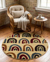 Bistro Lounge Collection Area Rug -  Breve Round Cream  lifestyle 60