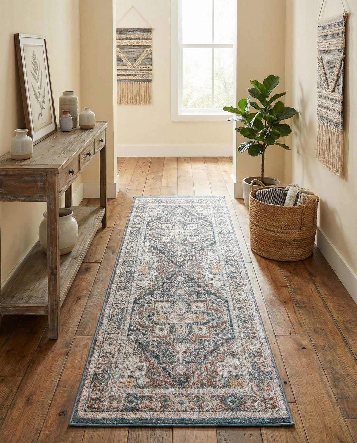 Caribbean Breeze Collection Area Rug -  Andros Runner Gray  lifestyle 142