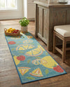 Coastal Terrace Collection Area Rug -  Cove Runner Blue  lifestyle 69