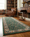 Casablanca Tapestry Collection Area Rug -  Marrakech (Emerald Green) Runner Emerald Green  lifestyle 34