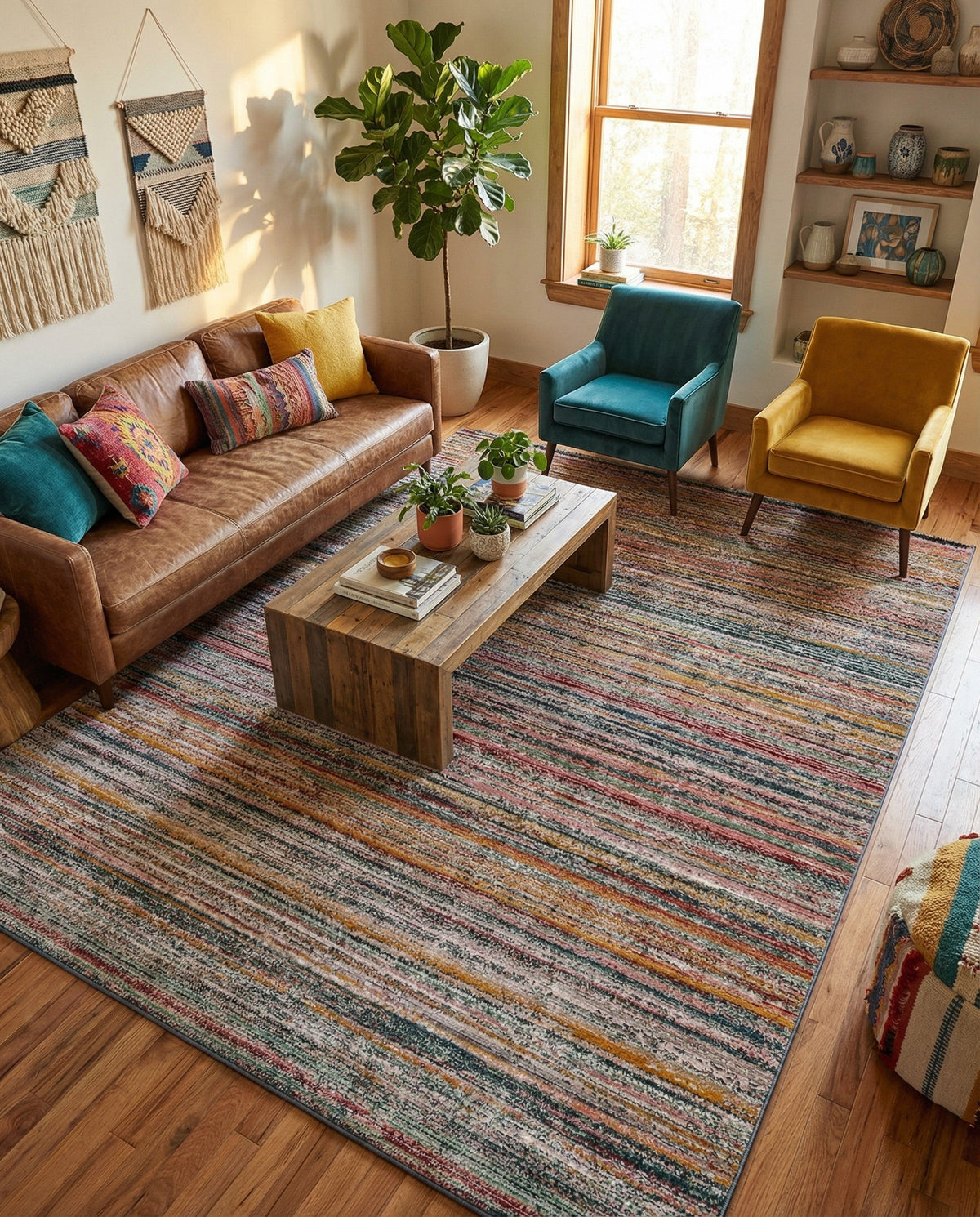 Jewel Oasis Collection Area Rug - Sapphire (Multi) Rectangle Multi  lifestyle 25