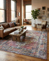 Zahara Oasis Collection Area Rug -  Rabat Rectangle Yellow Pink  lifestyle 17