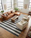 Tassel Trail Collection Area Rug - Pathway (Navy Blue) Rectangle Navy Blue  lifestyle 24