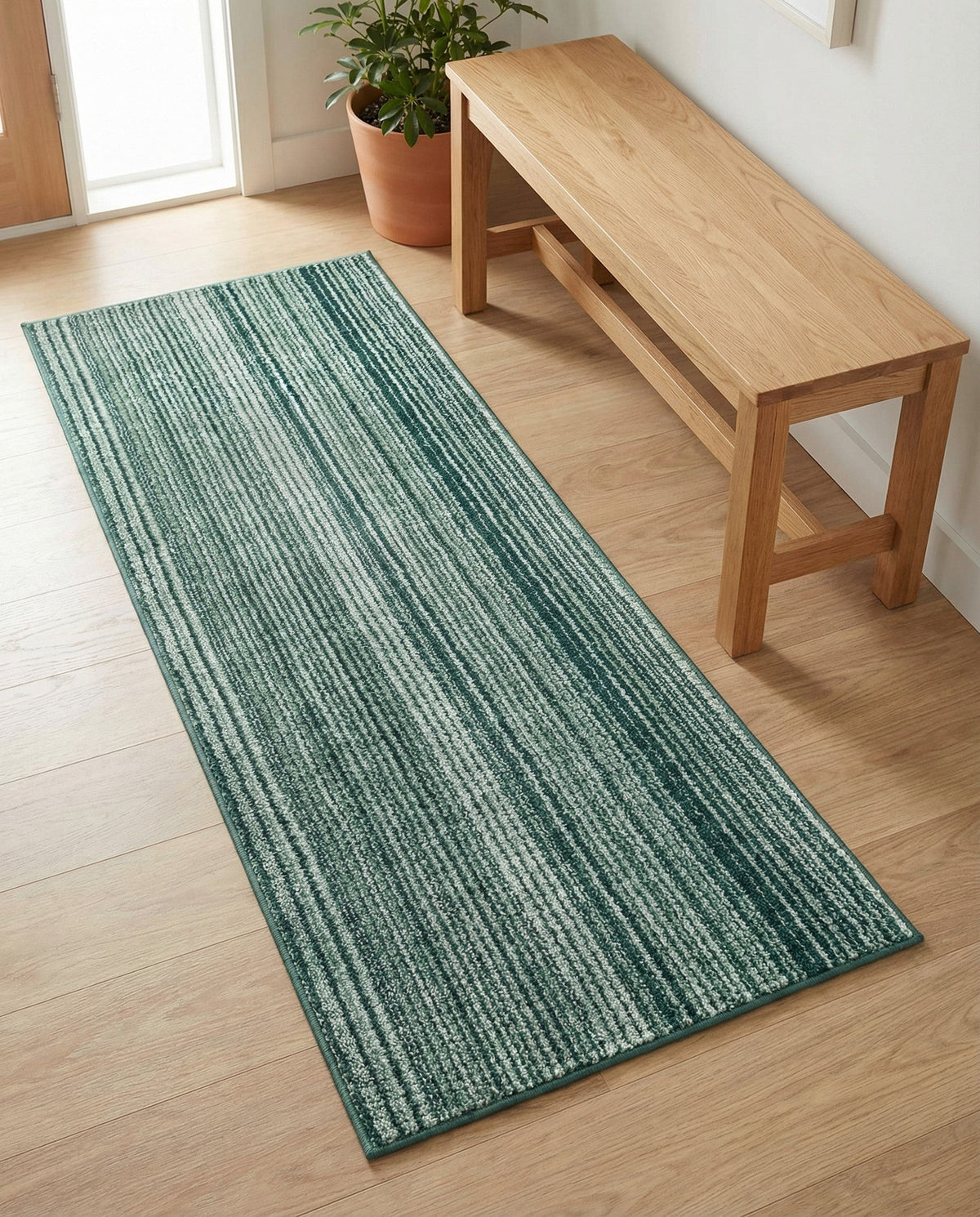 Jewel Oasis Collection Area Rug - Sapphire (Green) Runner Green  lifestyle 117
