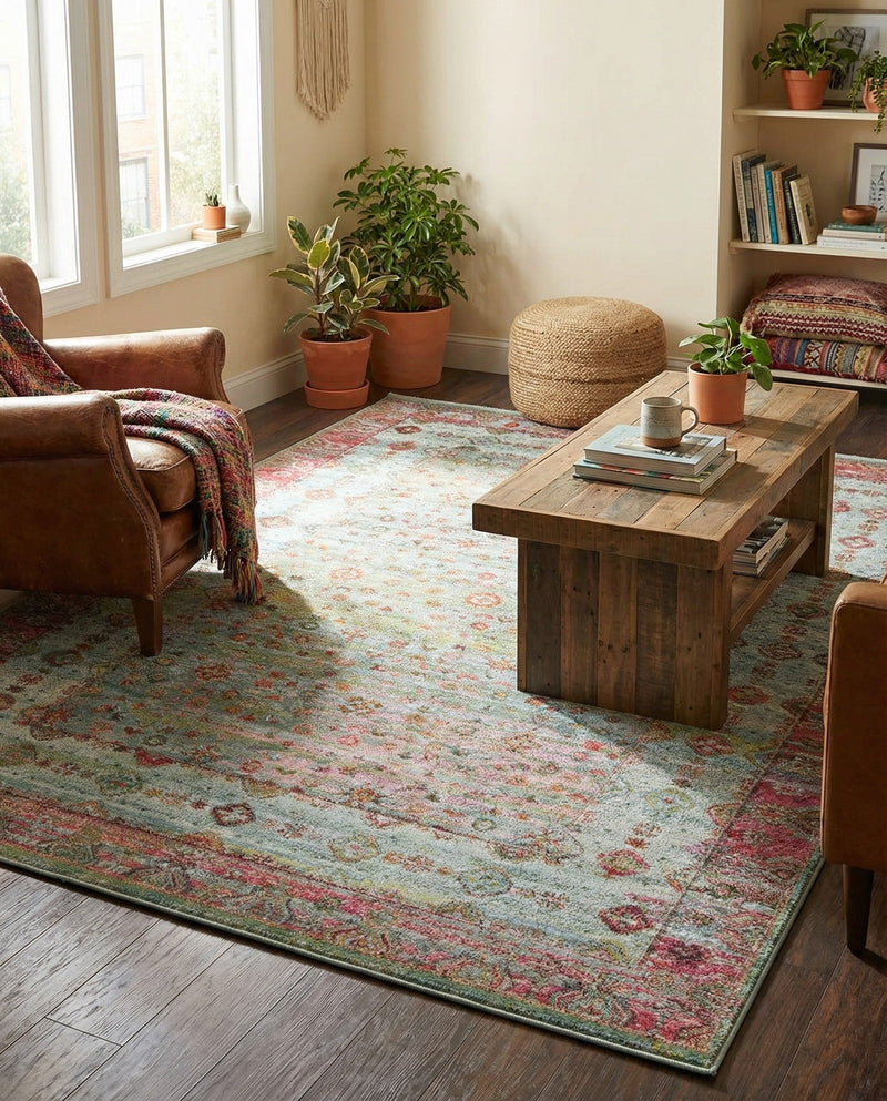 Caribbean Breeze Collection Area Rug -  Juniper Rectangle Blue  lifestyle 13