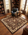 Tabriz Tapestry Collection Area Rug - Sahand (Brown) Square Brown  lifestyle 22