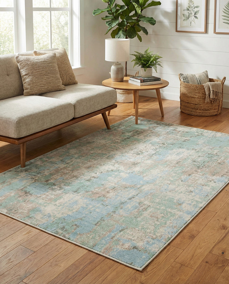 Lagoon Oasis Collection Area Rug -  Seagrass Rectangle Teal  lifestyle 30