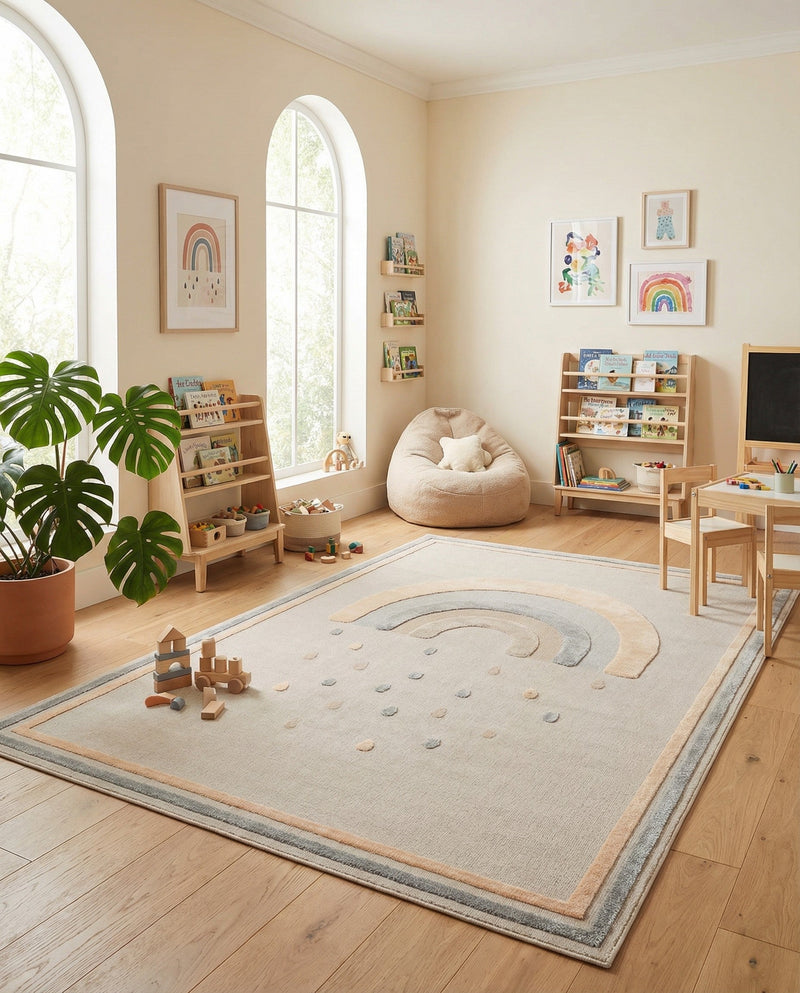 Wonder Tykes Collection Area Rug -  Frolicfield Rectangle Multi  lifestyle 10