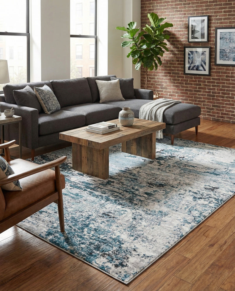 Dresden Elegance Collection Area Rug -  Pirna Rectangle Blue  lifestyle 21