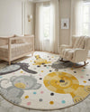 Wonder Tykes Collection Area Rug -  Whirlpool Round Ivory  lifestyle 10