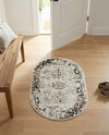 Riviera Elegance Collection Area Rug - Antibes (Beige) Oval Beige  lifestyle 51