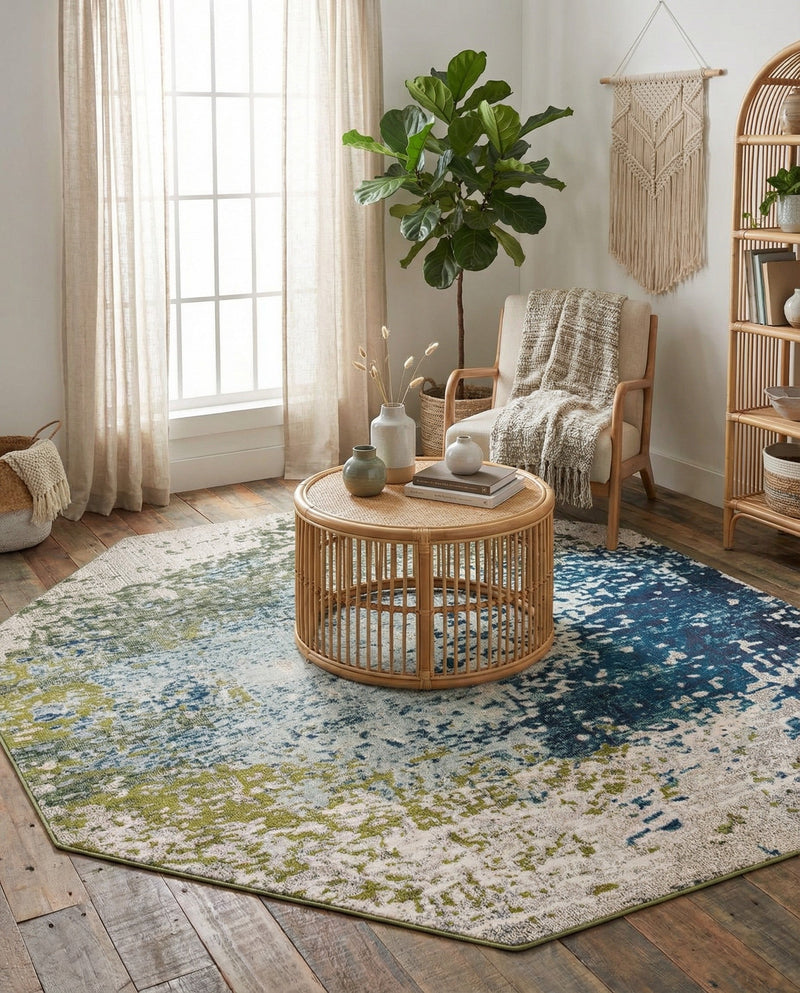 Marrakesh Elegance Collection Area Rug -  Boujad Octagon Blue  lifestyle 61