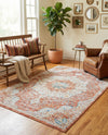 Coastal Haven Collection Area Rug - Seabreeze (Red) Rectangle Red  lifestyle 11
