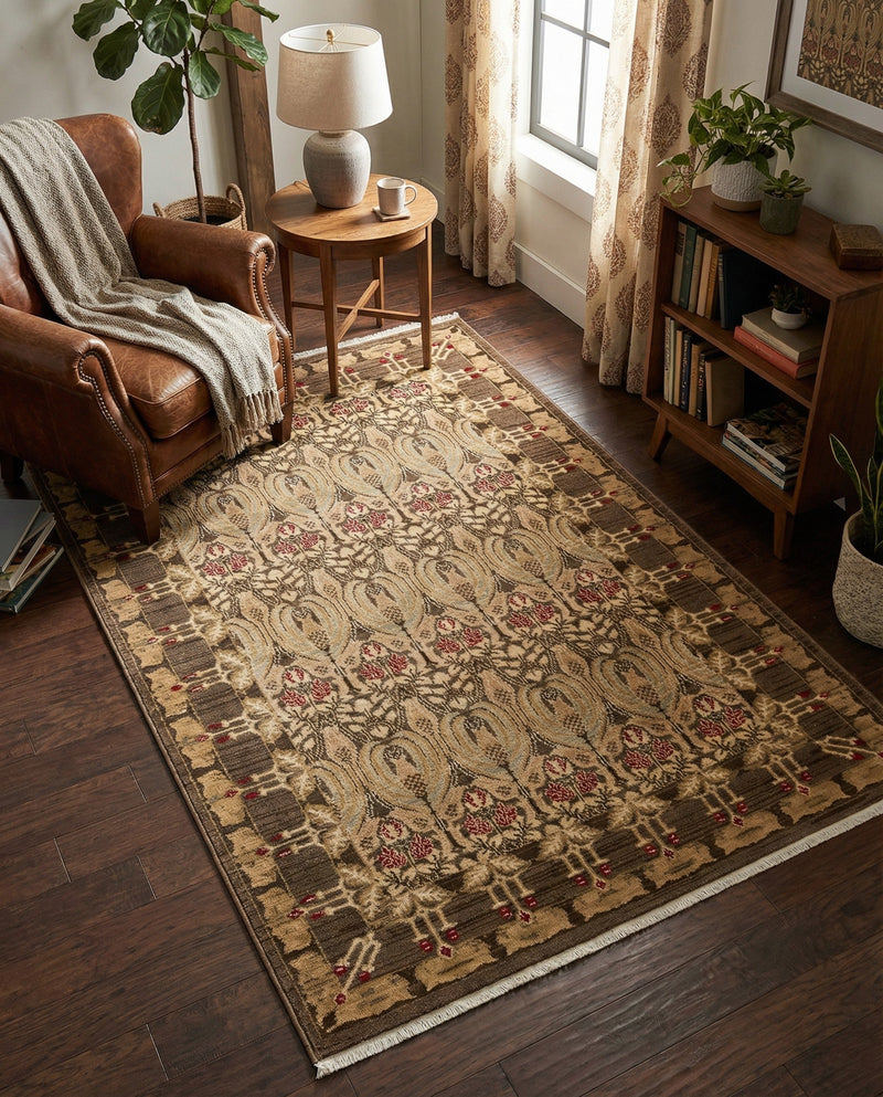 Chelsea Elegance Collection Area Rug -  Brompton (Brown) Rectangle Brown  lifestyle 36