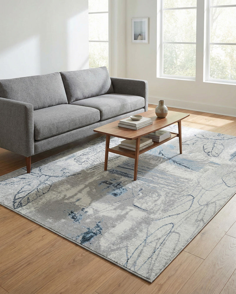 Aegean Elegance Washables Collection Area Rug -  Paros Rectangle Ivory Gray  lifestyle 23