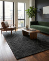 Nordic Loom Geometric Collection Area Rug - Oslo Rectangle Jet Black  lifestyle 36