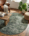 Sahara Essence Collection Area Rug - Oasis (Green) Round Green  lifestyle 76