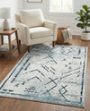Aegean Elegance Washables Collection Area Rug - Santorini Rectangle Ivory Gray  lifestyle 14