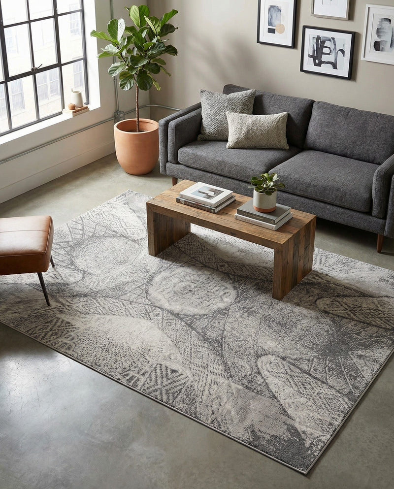 Riviera Elegance Collection Area Rug -  Nice Rectangle Dark Gray  lifestyle 43