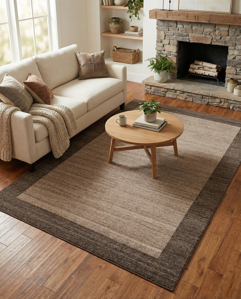 Studio Haven Collection Area Rug -  Conservatory (Light Brown) Rectangle Light Brown  lifestyle 22