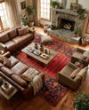 Safari Escape Rugs Collection Area Rug - Serengeti Square Multi  lifestyle 46