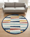 Caribbean Terrace Collection Area Rug -  Jamaica Round Ivory  lifestyle 42