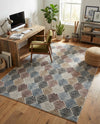 Geo Garden Lattice Collection Area Rug -  Casablanca Rectangle Multi  lifestyle 35