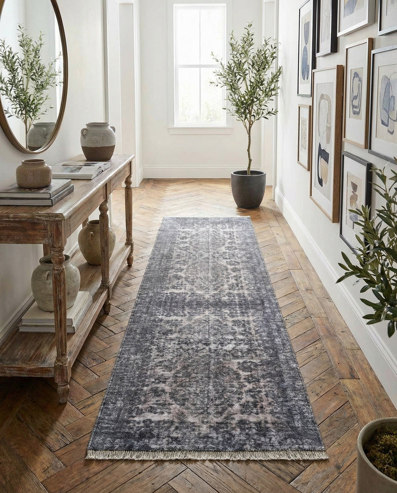 Bazaar Chic Collection Area Rug -  Asilah Runner Gray and Blue  lifestyle 51