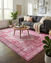 Casablanca Tapestry Collection Area Rug - Fes Rectangle Plumrose Pink  lifestyle 33