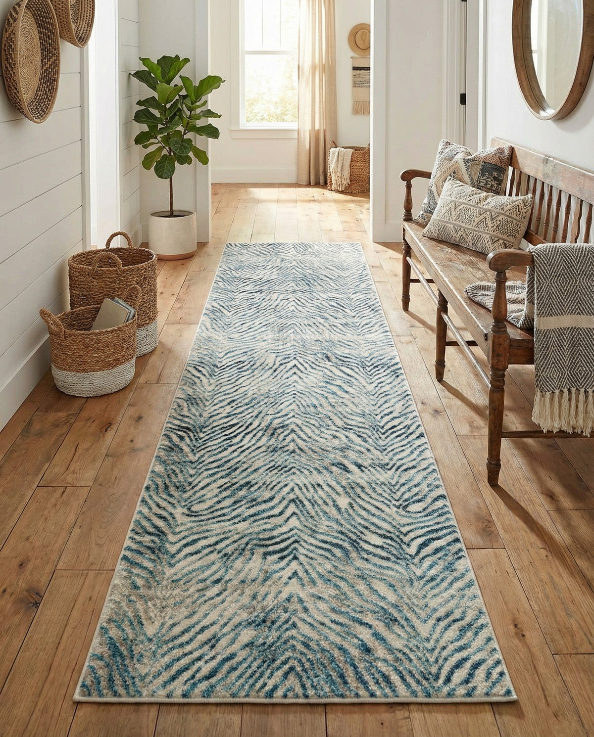 Bloomsbury Elegance Collection Area Rug -  Chelsea Runner Blue  lifestyle 82
