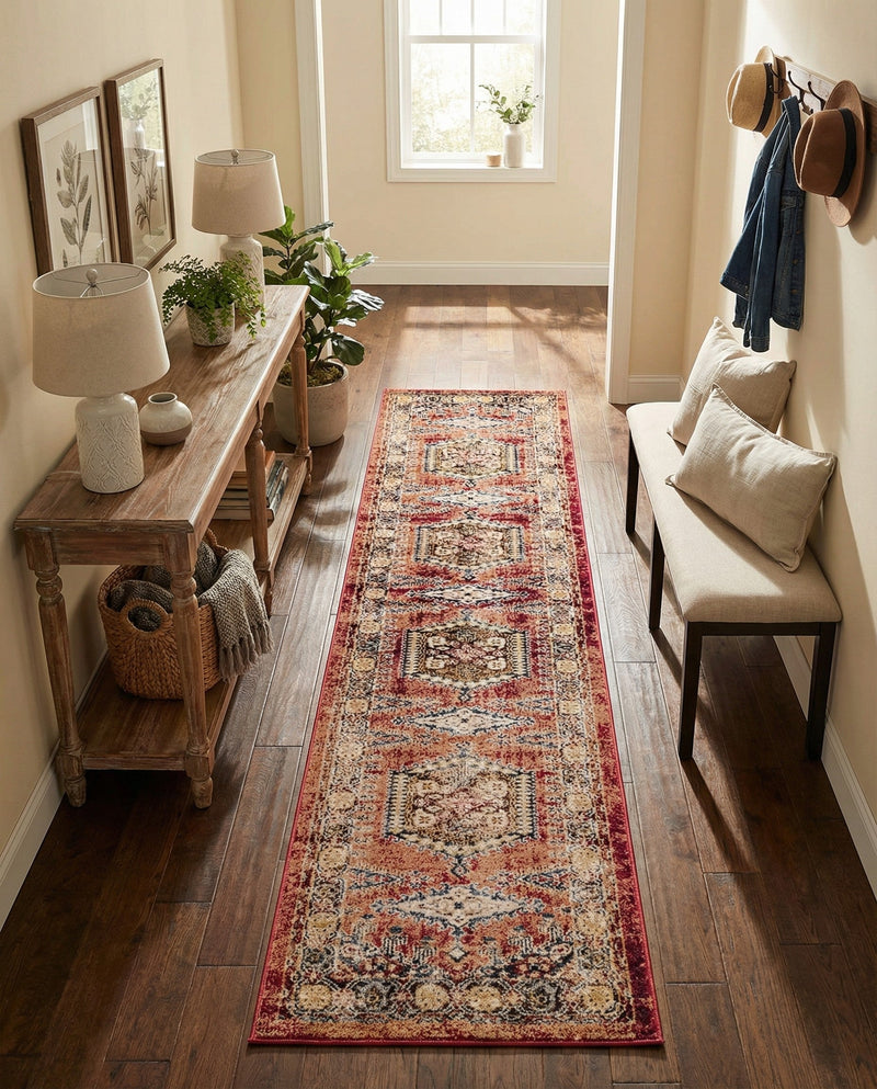 Eden Oasis Collection Area Rug -  Refuge (Terracotta) Runner Terracotta  lifestyle 66