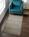 Hollywood Luxe Collection Area Rug - Sunset (Gray Gold) Rectangle Gray Gold  lifestyle 15