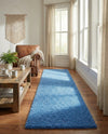 Plush Oasis Collection Area Rug - Serenity (Periwinkle Blue) Runner Periwinkle Blue  lifestyle 90