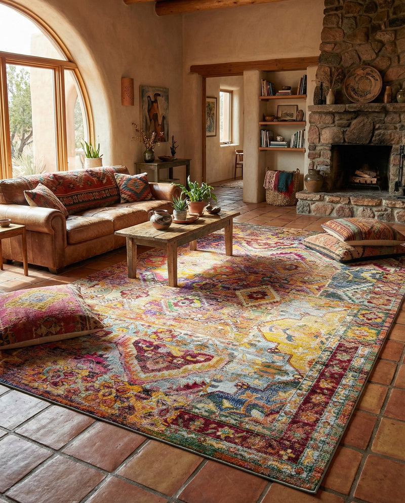 Sierra Collection Area Rug -  Catalina Rectangle Multi  lifestyle 11
