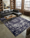 Georgetown Rugs Collection Area Rug - Dupont (Navy Blue) Rectangle Navy Blue  lifestyle 12