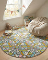 Wonder Tykes Collection Area Rug -  Chromatic Round Multi  lifestyle 45