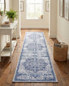 Baroque Era Collection Area Rug - Versailles (Gray Blue) Runner Gray Blue  lifestyle 40