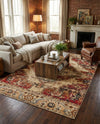 Neptune Elegance Collection Area Rug -  Naiad Rectangle Burgundy Beige  lifestyle 14